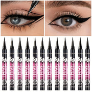 Women Black Liquid Eyeliner Pen Set 3 Pack Ultra-Fine Waterproof Smudge-Proof
