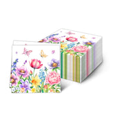 20 ta Vintage Floral Herb Paper Napkins 33cm Multifold 2-Ply Bayramlar, to'ylar va ta'tillar uchun