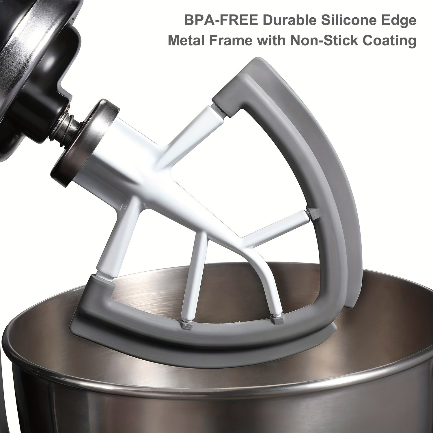 Flex Edge Beater for Tilt-Head Stand Mixer 4.5-5 Quart Flat Paddle with Silicone Edges