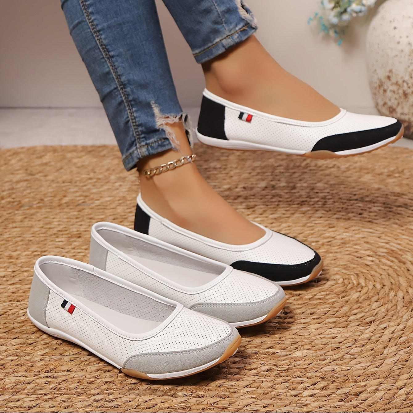 Women’s Breathable Mesh Slip-On Loafers Lightweight Casual Shoes