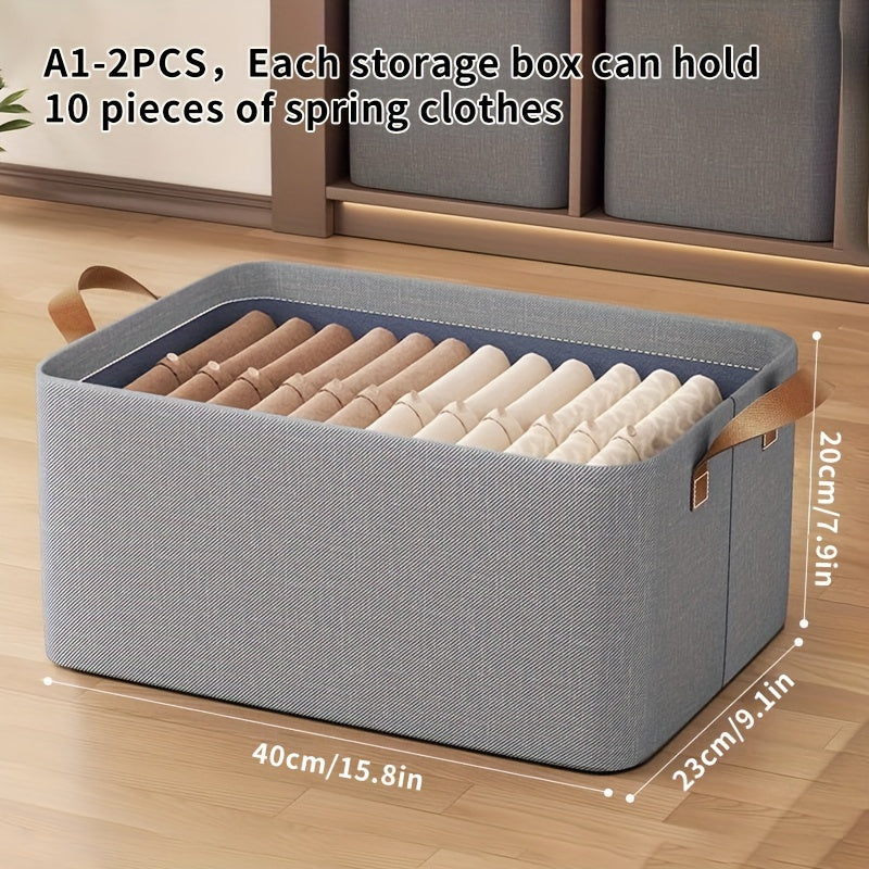 Collapsible Fabric Storage Bins with Metal Frames for Clothes and Toys