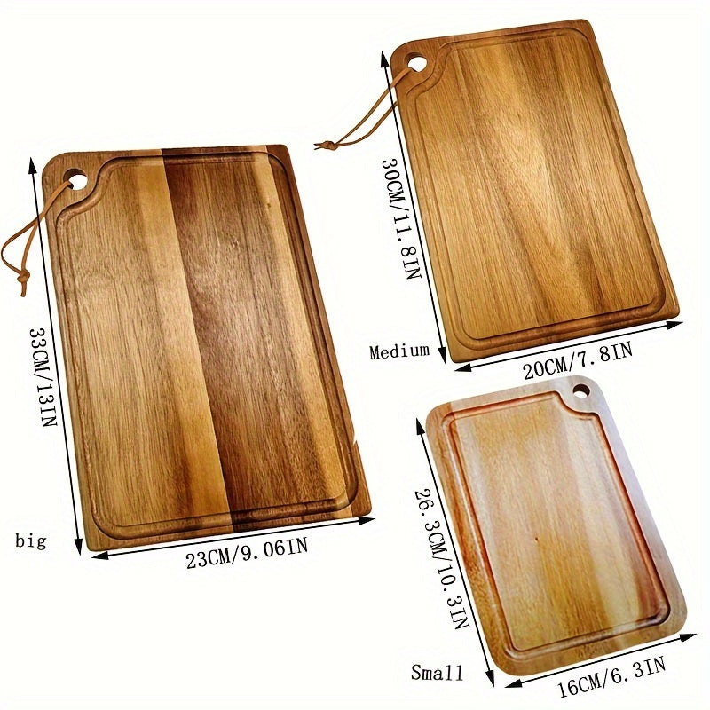 Premium Wooden Cutting Board for Meat Cheese Bread Vegetables Kitchen Accessory