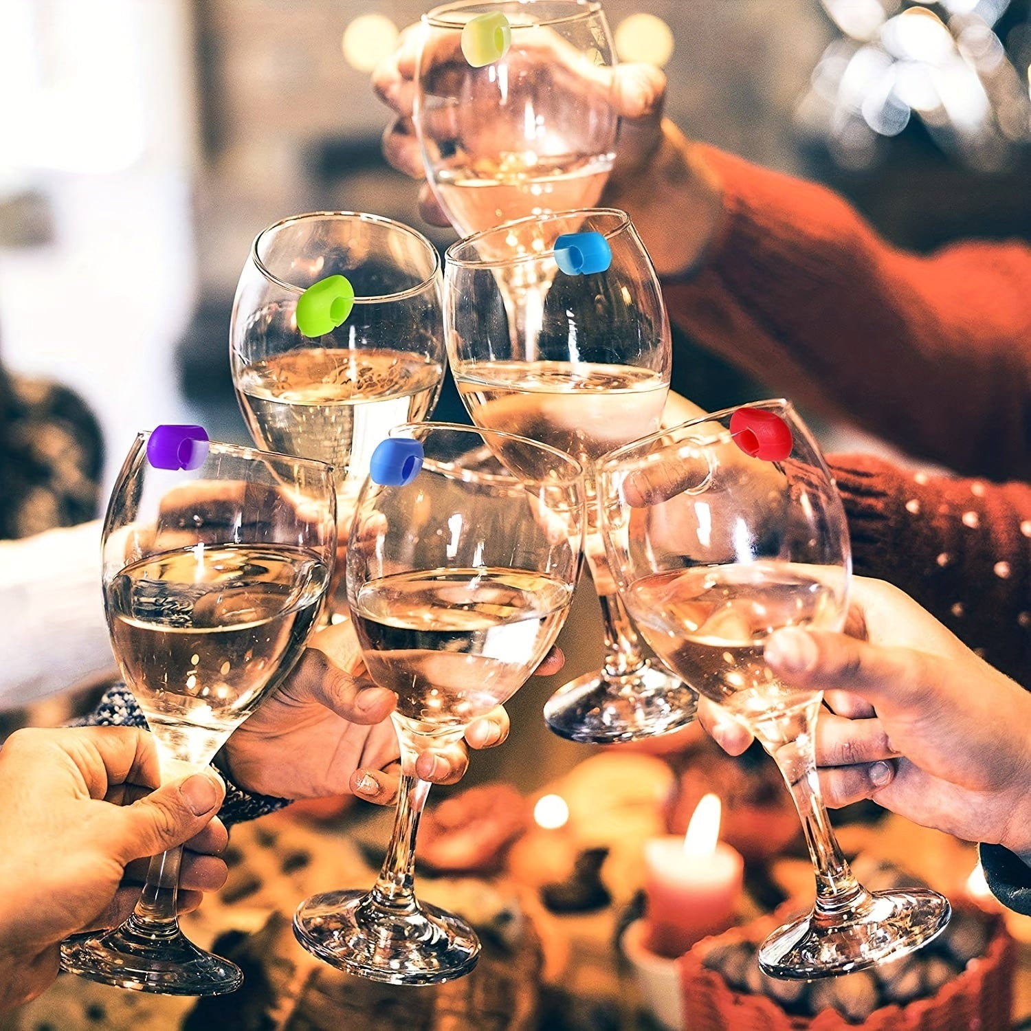 12-Cup Buckles and Plum Blossom Design Metal Clasps Set