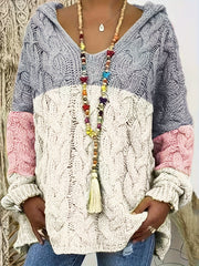 Plus-Size Hooded Sweater for Women Casual Long Sleeve Warm Pullover