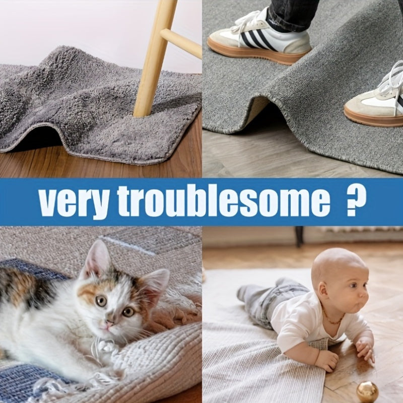 Rug Pad Gripper Set of 8 12 or 16 Non-Slip Washable for Hardwood Floors