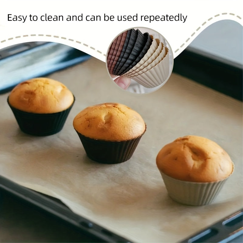Set of 10/30/50 Reusable Silicone Baking Cups for Cake and Cupcake Baking