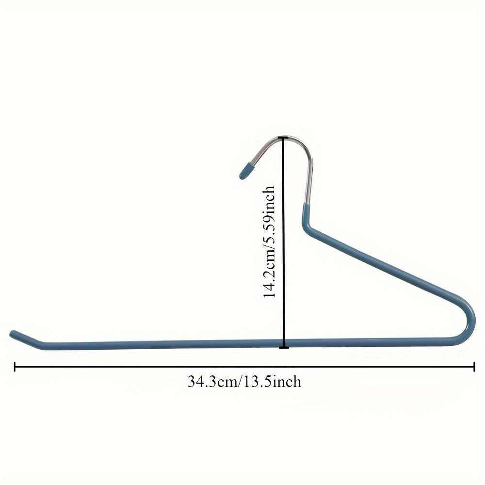 Set of 10 Rainbow Swan Clothes Hangers Non-Slip Space-Saving Stainless Steel