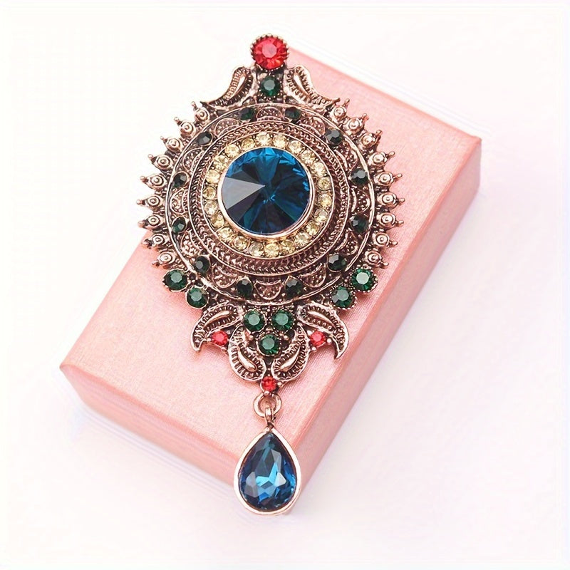 Bohemian Style Rhinestone Brooch for Wedding and Formal Attire