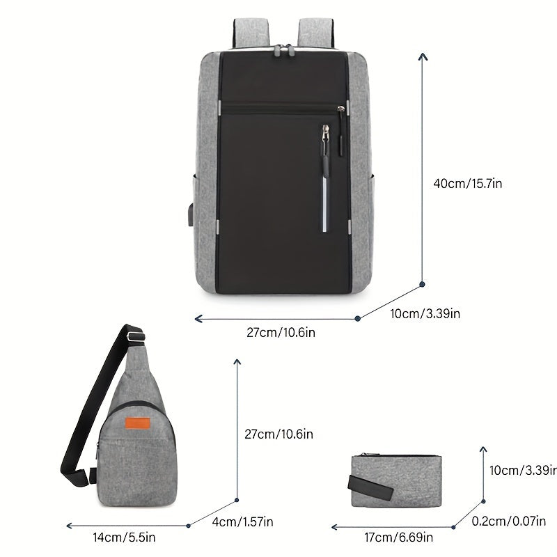 Valentine kuni uchun zamonaviy noutbuk ruksak, kundalik safar va biznes uchun ideal. Kitoblar uchun katta saqlash quvvati bilan uch qismli to'plamni o'z ichiga oladi va sayohat uchun suv o'tkazmaydigan, mustahkam dizaynga ega.