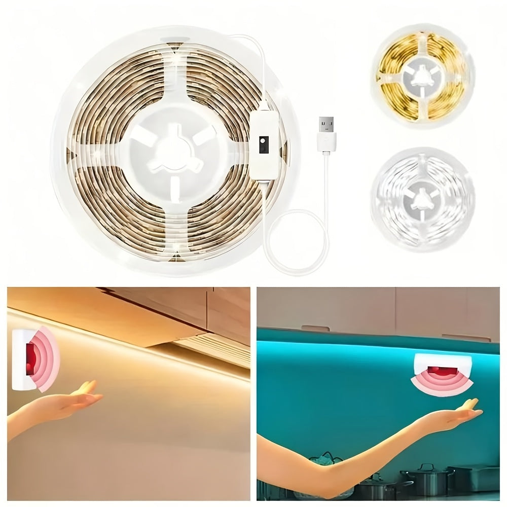LED Strip Lights with Motion Sensor Dimmable USB Powered for Home and Office