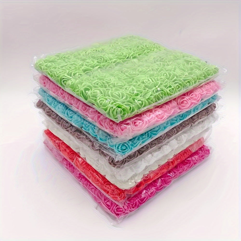 144 Mini Foam Rose sun'iy gullar, to'y bezatish uchun, DIY hunarmandchiligi uchun paket
