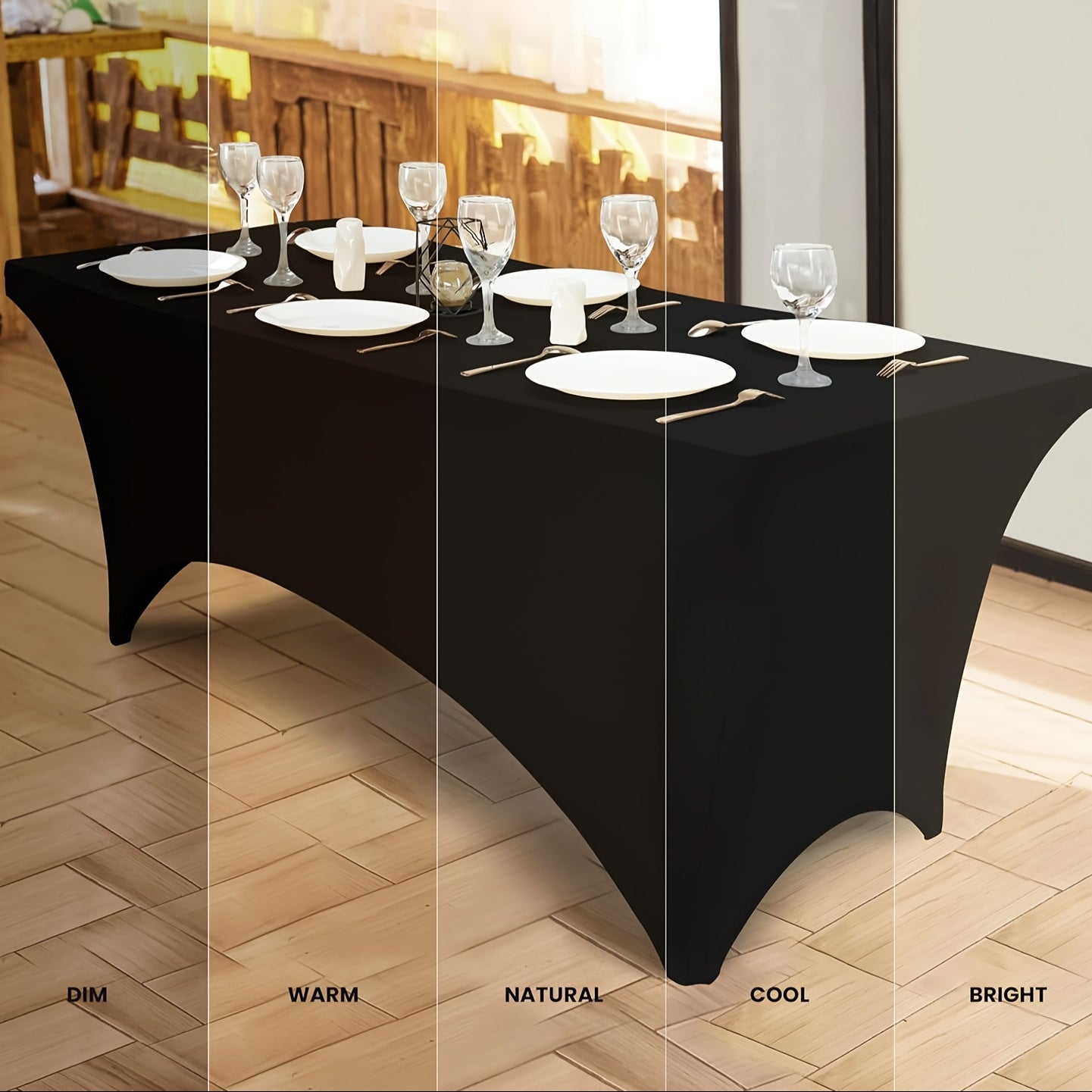 Stretch Spandex Tablecloth for Weddings Parties and Events Durable Polyester Blend Mixed Color