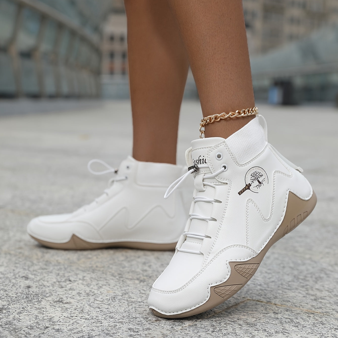 Women's Chunky Sneakers All-Season Solid Color Casual Cross-Training Shoes