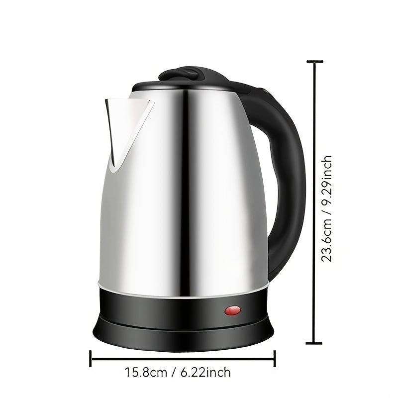 Electric Kettle Stainless Steel Black Lid 220V 1500W EU Plug