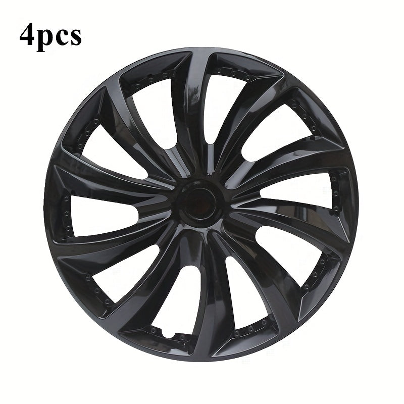 15-Inch Steel Wheel Cover Snap-On Hubcap Durable Plastic Car Accessory