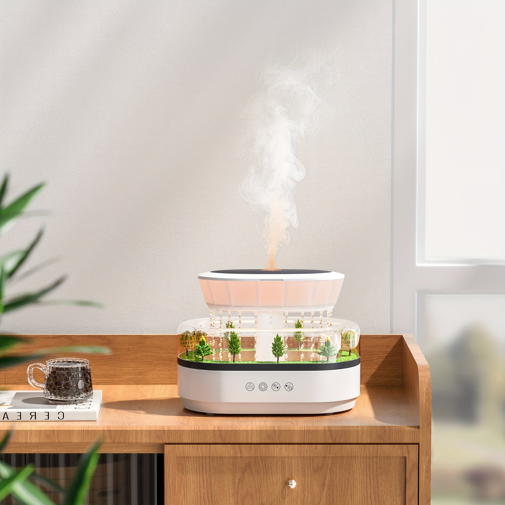 Home Decor Micro Landscape Diffuser with Gradient Light and Music Sync