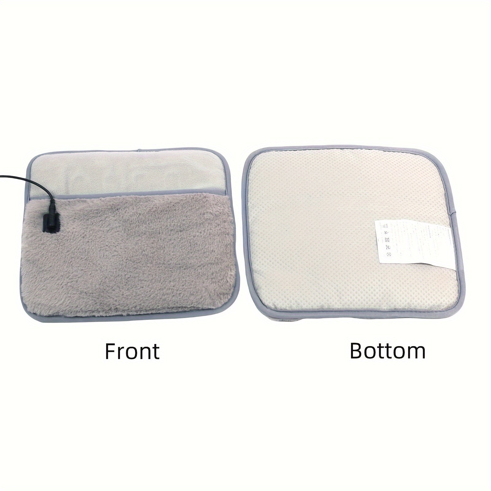 Уютный USB-грелочный массажный коврик для ног - электрическая подушка с 5 настройками температуры, моющимся плюшем, облегчением боли, низким напряжением, без батареек.