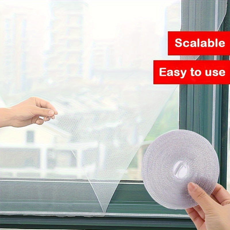 Adjustable Anti-Mosquito Window Screen Netting with Hook and Loop Tape