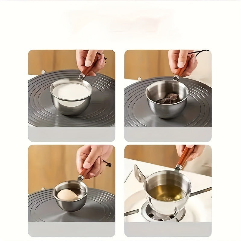 300ml Stainless Steel Mini Saucepan for Heating Oil Milk and Melting Chocolate