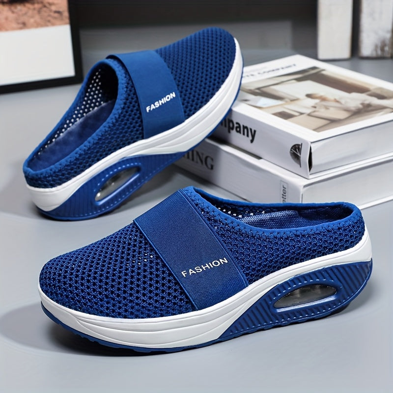 Women’s Breathable Mesh Slip-On Sneakers Low-Top Casual Shoes All-Season Plus Size