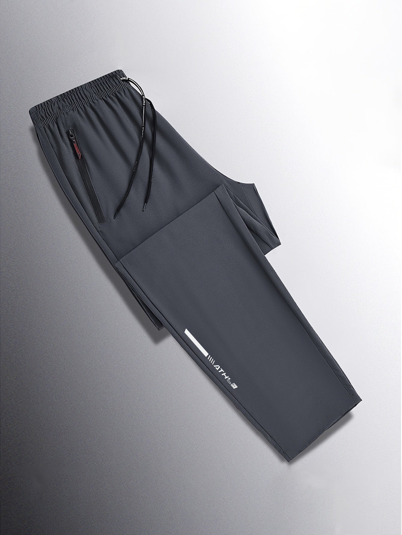 Men's Plus Size Casual Sports Pants Polyester Spandex Printed Zipper Regular Fit