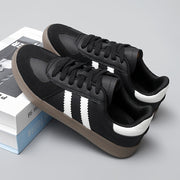 Women's Breathable PU Upper Skateboard Sneakers Lightweight All-Season Rubber Sole