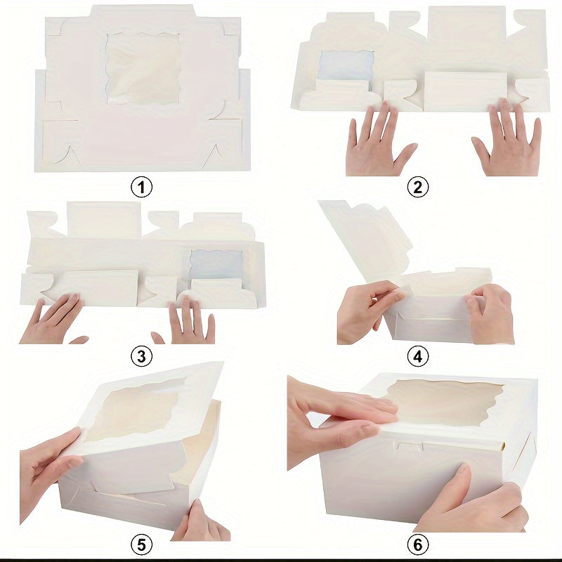 30 ta oq, bir martalik karton qutilar, derazali, pirojnoe, pechenye va sovg‘alar uchun