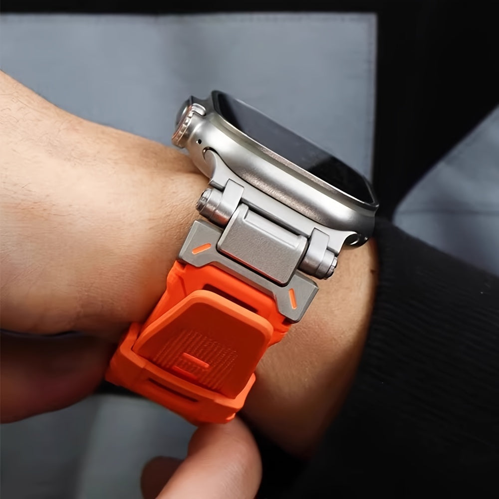 Breathable Silicone Watch Strap for Apple Watch Series 1-9 42mm 44mm 45mm 49mm Stylish Couples Accessory