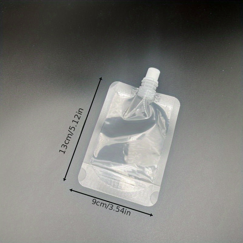 Set of 10 Disposable Beverage Pouches Stand-Up Liquid Yogurt Milk Containers