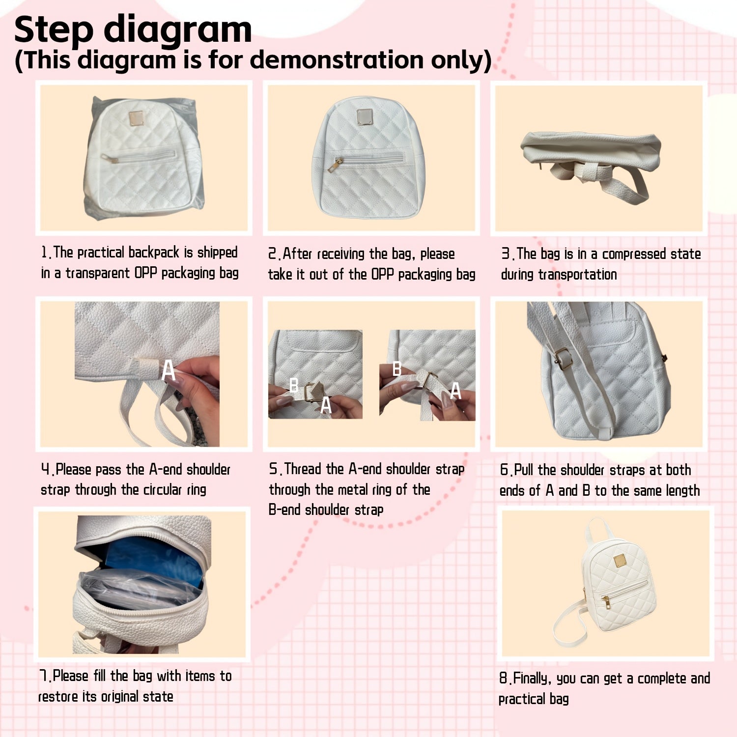 Ko'p bo'limli sozlanadigan sumka, kundalik foydalanish uchun qulay PU yengil sumka