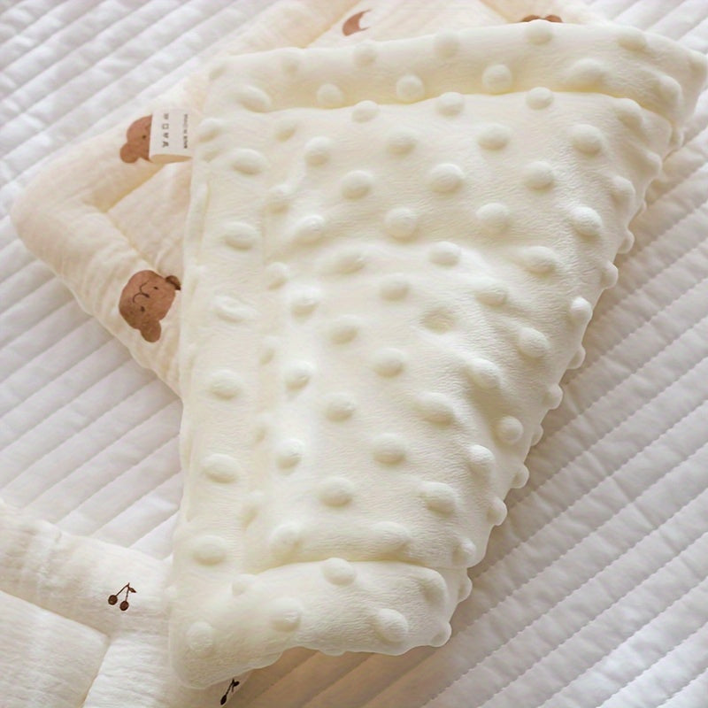 Almohadilla plana transpirable con puntos táctiles y funda de muselina absorbente para todas las estaciones