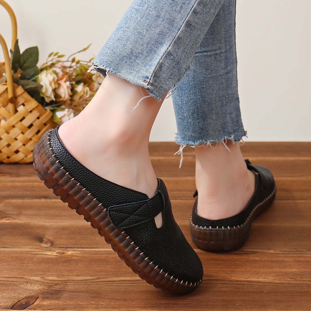 Women's Handmade Adjustable Soft Sole Slip-On Shoes Non-Slip Durable