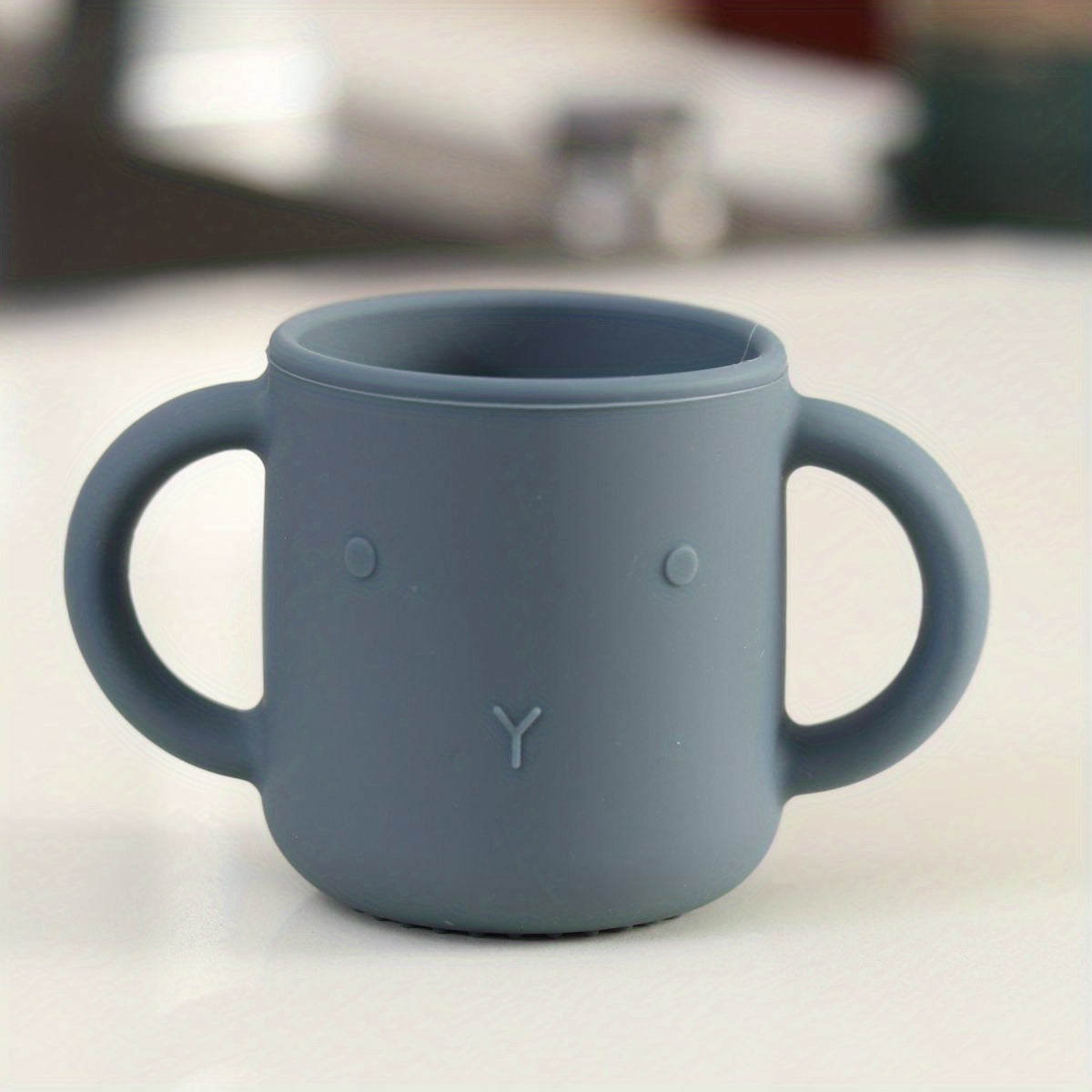 Vaso de silicona para niños de 5 oz con asa, libre de BPA, apto para alimentos, apto para lavavajillas, para mayores de 6 meses