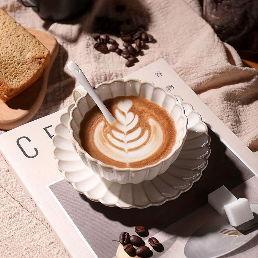 Набор чашки и блюдца для кофе и чая, завтрак или чайная вечеринка, керамический, элегантный подарок