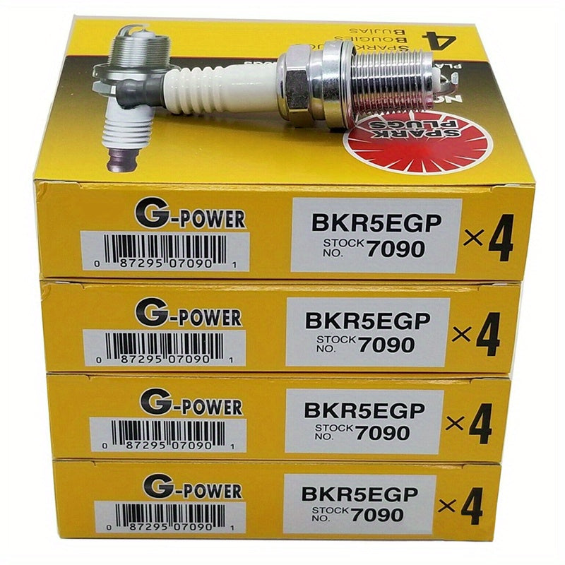 4шт. свеча зажигания BKR5EGP 7090 для замены в автомобильных двигателях