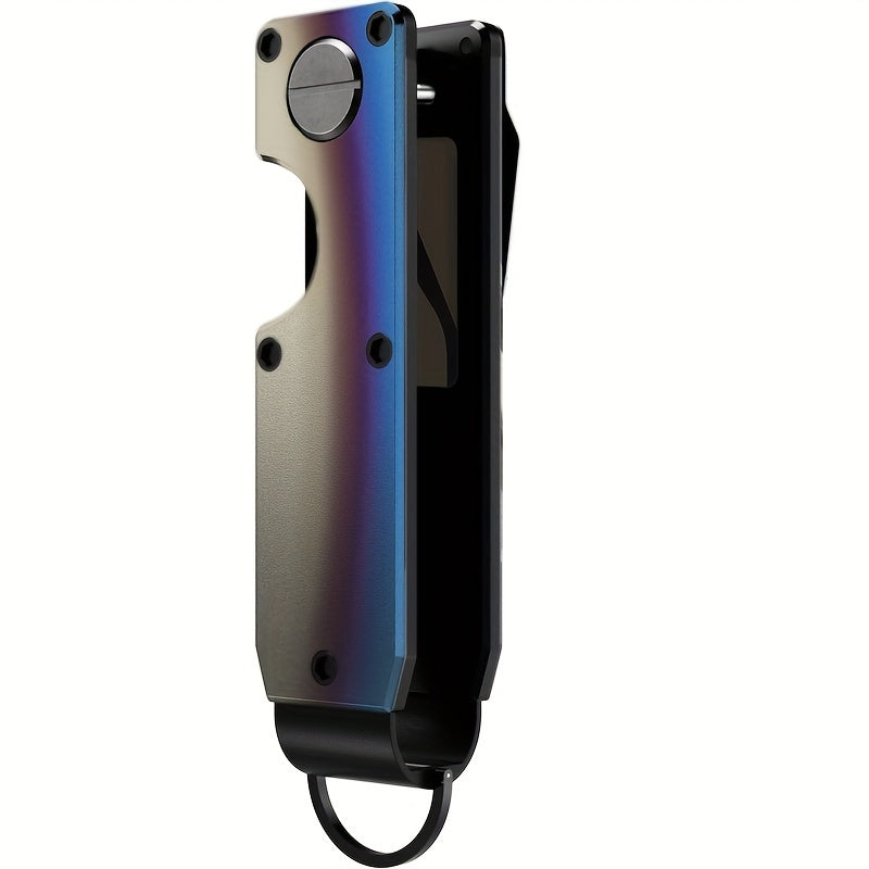 Men's Compact Metallic Key Holder, Minimalist Smart Keychain for 2-6 Keys