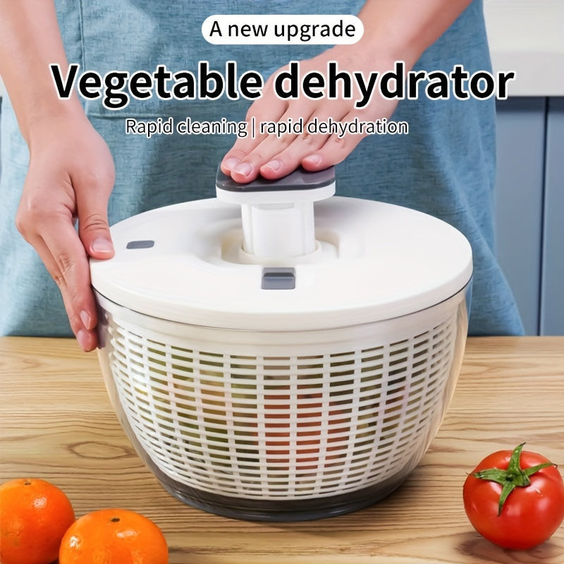 6L Manual Salad Spinner Vegetable Dryer Kitchen Tool for Lettuce Fruits