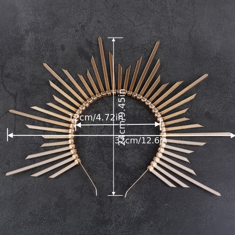 Ayollar uchun Sunburst boshband taxtasi kostyum partiyalari, cosplay, to'ylar, fotosessiyalar va festival uchun