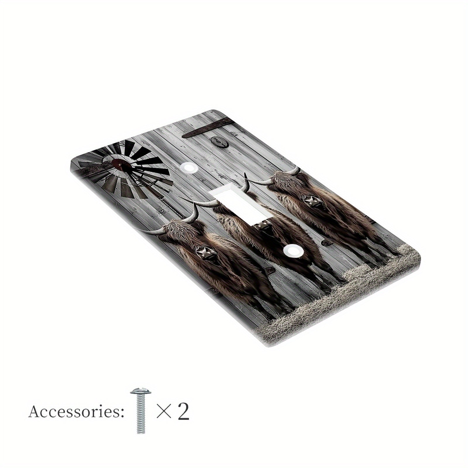 Highland Cow Wall Plate Cover for Light Switch and Outlet Decorative Home Decor