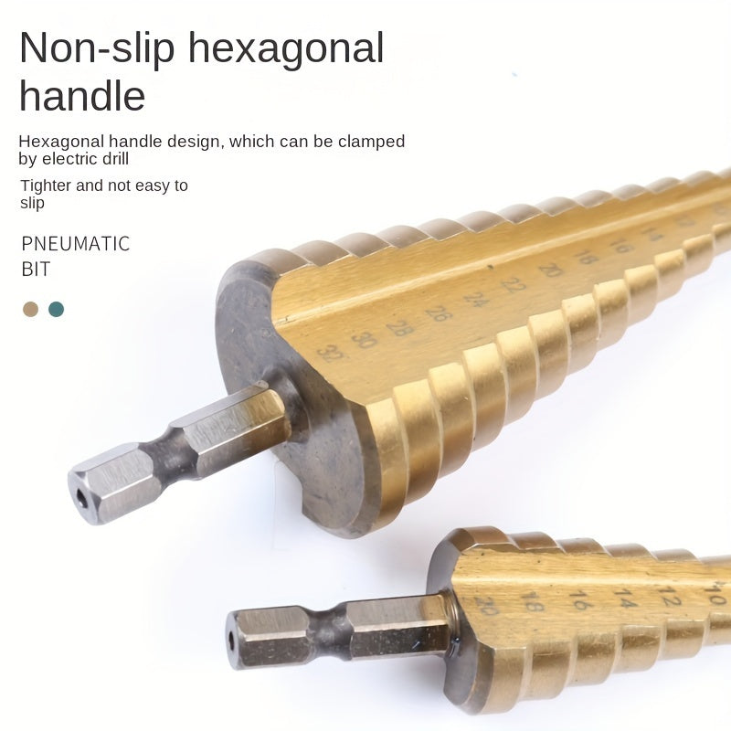 Step Drill Bit for Wood and Metal, Durable, Multi-Size Set