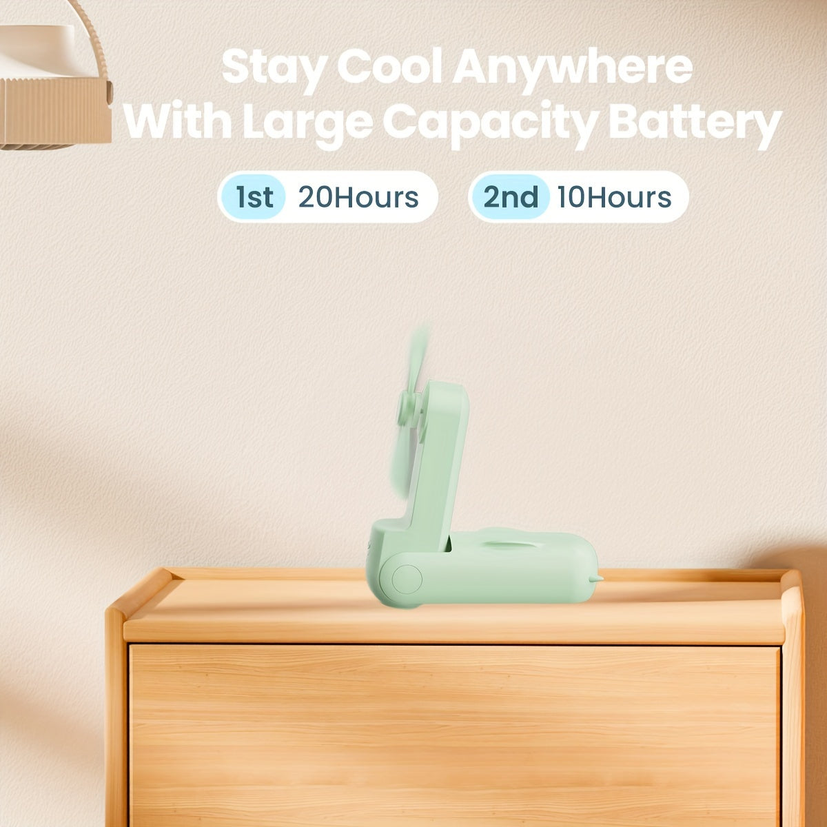 Portable USB Rechargeable Handheld Fan for Women Travel Outdoor Use