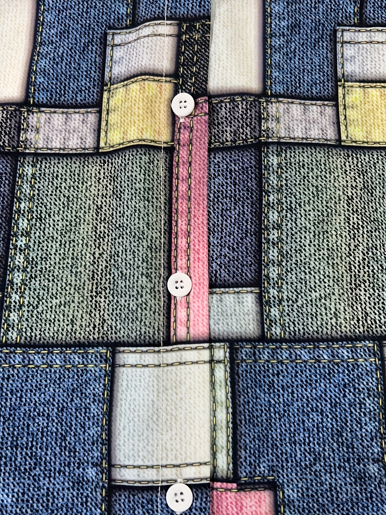 Plus o'lchamdagi ayollar uchun patchwork uzun qollu kofta yengil kundalik bluz