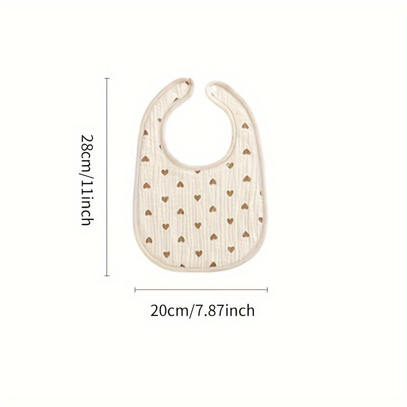 Babero de baba para bebé con diseño en forma de U de gasa de seis capas para prevenir el regurgitado