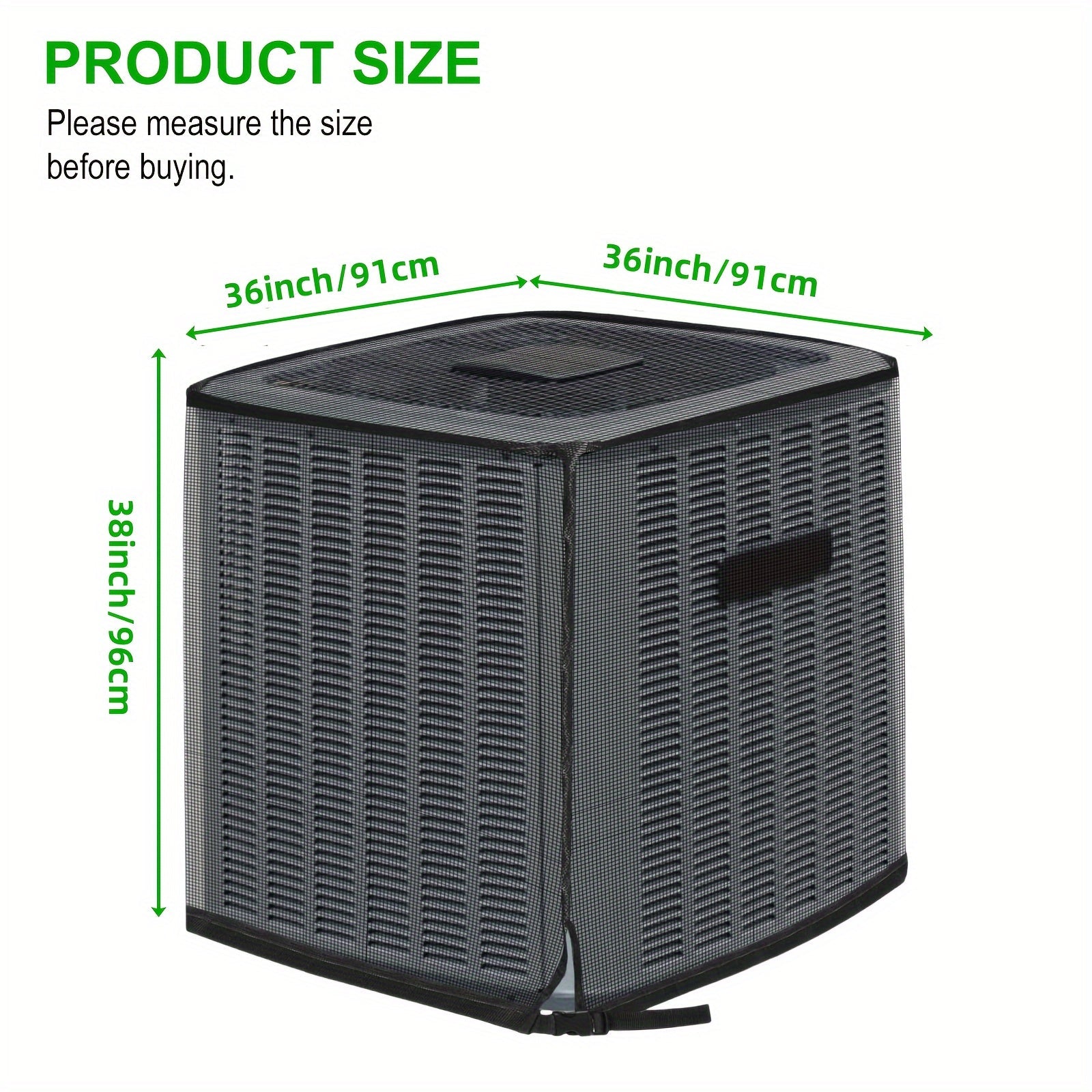 Funda ajustable de malla para aire acondicionado para protección exterior durante todo el año