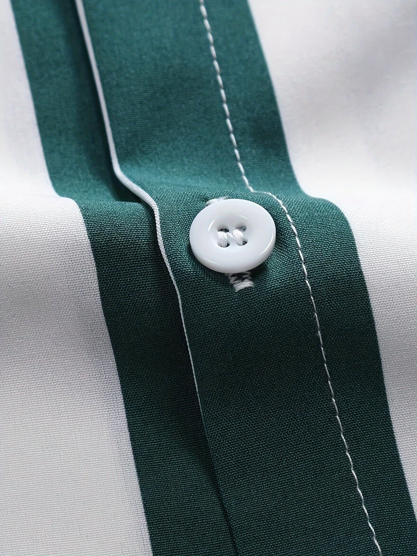 Men's Casual Striped Button-Up Shirt Polyester Spring Fall Outdoor