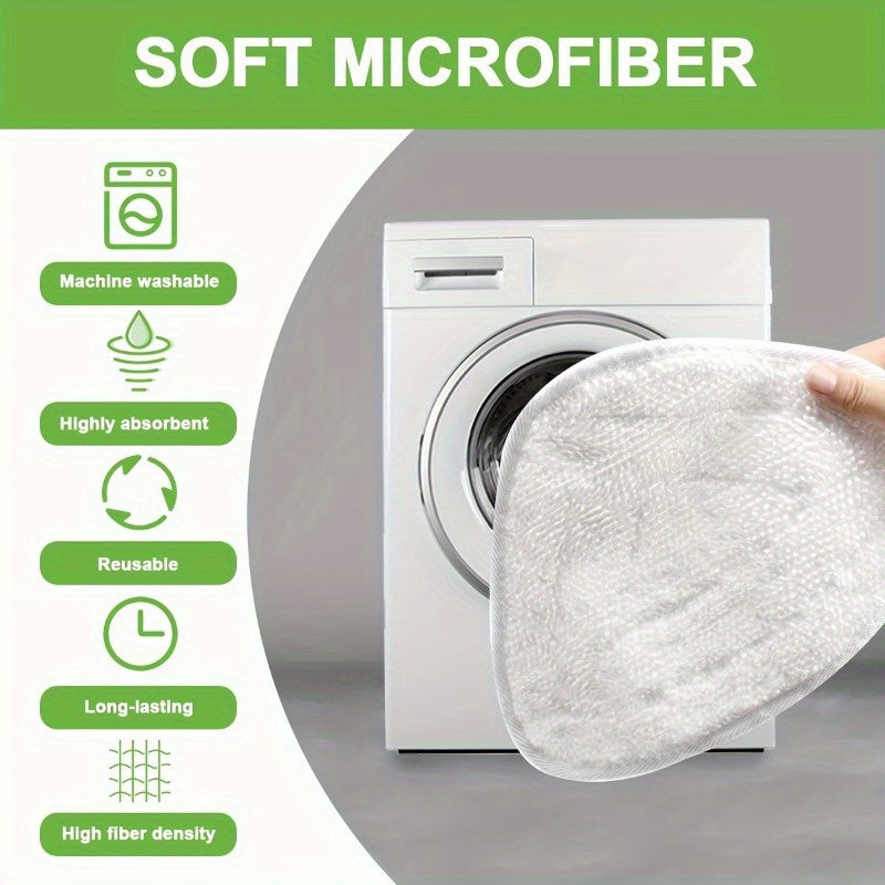 Ikki mikrotoʻlqinli bugʻdoy shaklidagi bugʻdoy mop yostiqlari, polni tozalash uchun, qayta ishlatiladigan, yuviladigan