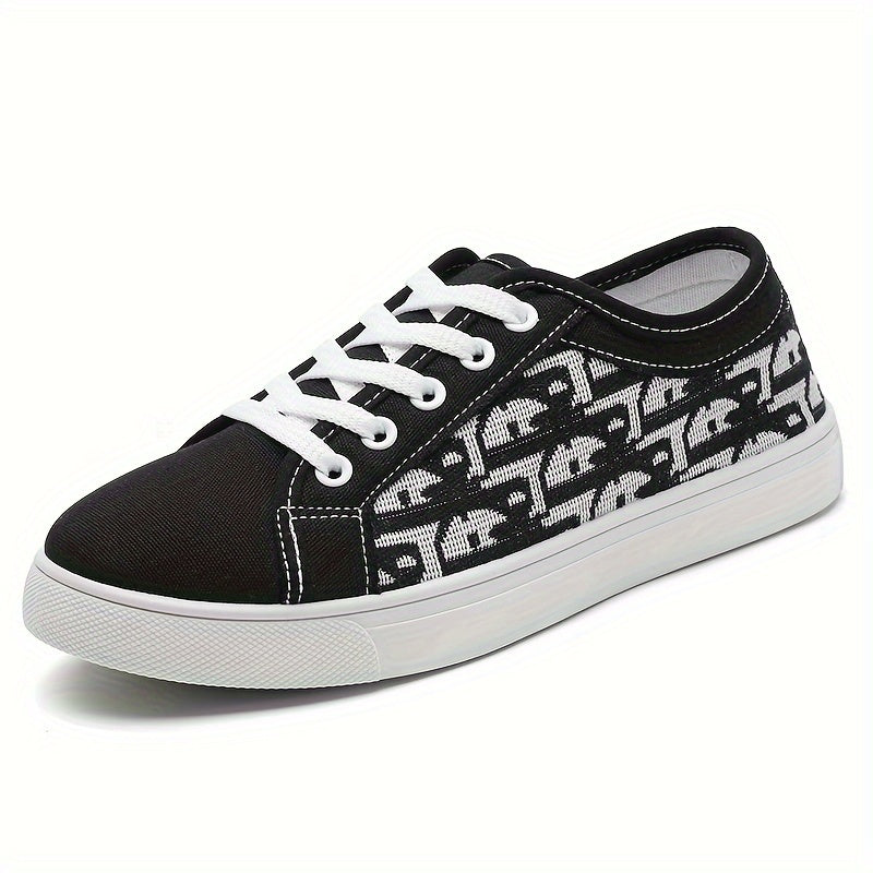 Простые низкие канвасовые туфли для женщин, универсальный и модный стиль для пар.