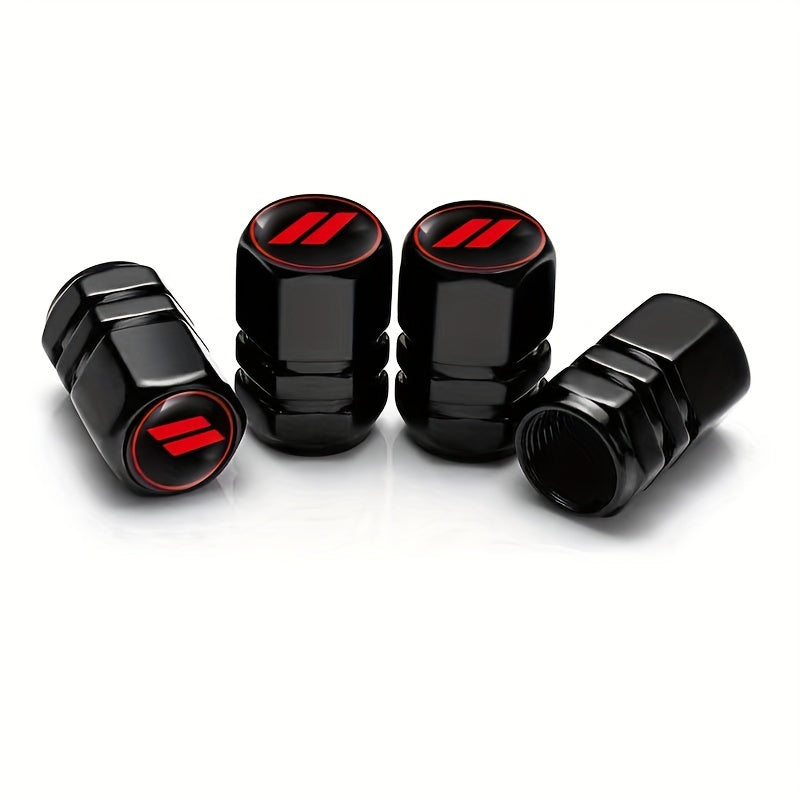 4Pcs Aluminum Alloy Valve Cap Set for Car and Bicycle Tires