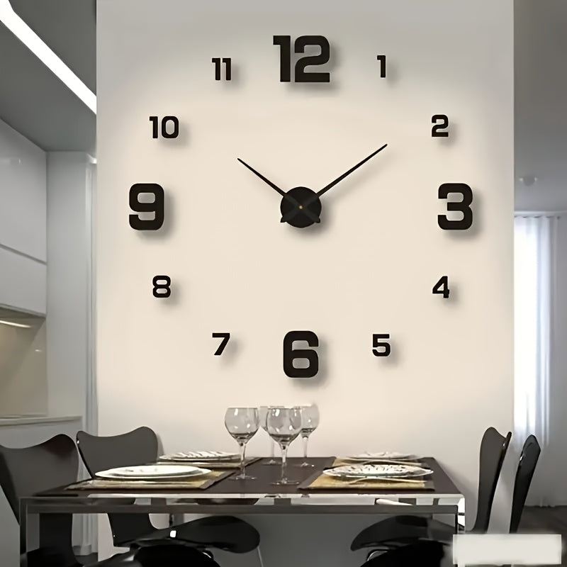Large LED Digital Wall Clock Silent Battery Powered Glow-in-the-Dark Large Display Office Bedroom Kitchen
