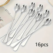 Set of 8 Stainless Steel Coffee Spoons for Home and Restaurant